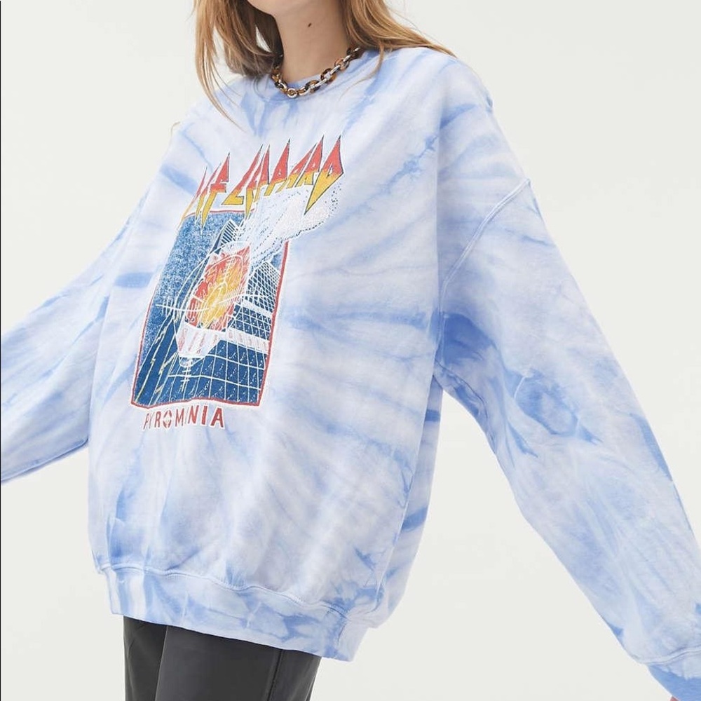 Urban Outfitters Def Leppard Tie Dye Sweatshirt